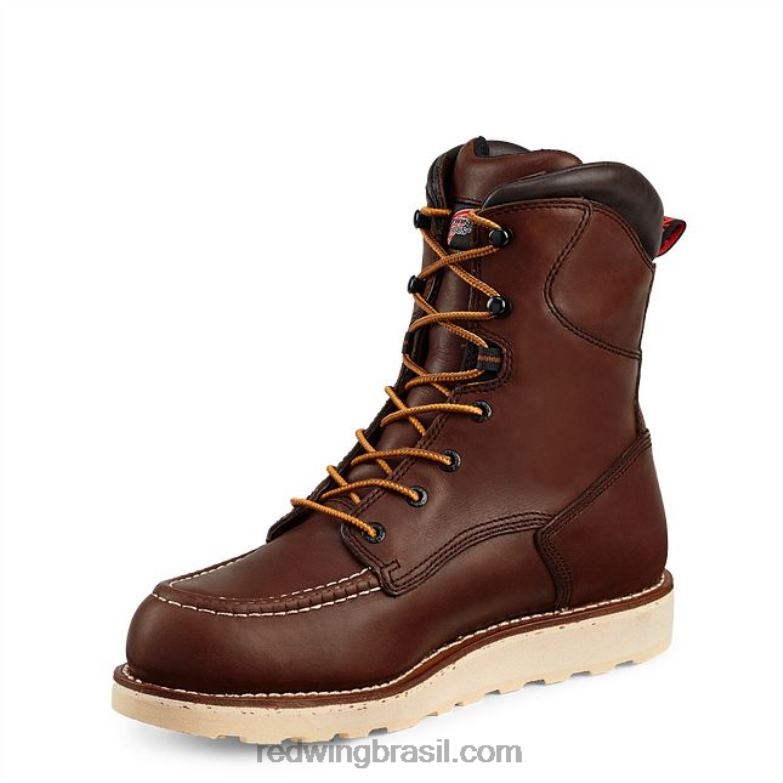 Bota de segurança masculina estilo 3530 king toe de 8 polegadas à prova d\água csa metguard marrom DRV6095 Red Wing