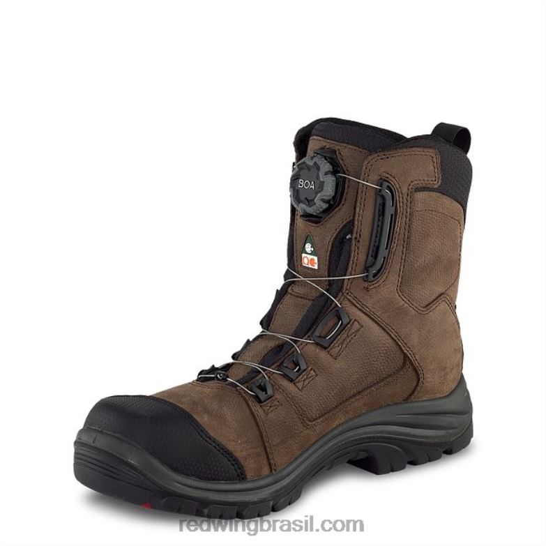 Bota de segurança masculina estilo 4402 king toe adc à prova d\água de 6 polegadas marrom DRV60119 Red Wing