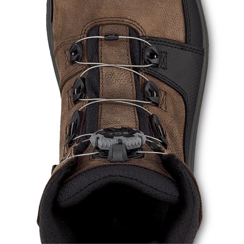 Bota de segurança masculina estilo 4402 king toe adc à prova d\água de 6 polegadas marrom DRV60119 Red Wing