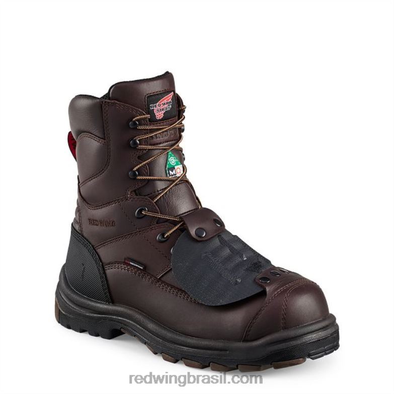 Bota de segurança masculina estilo 4404 dynaforce de 6 polegadas isolada e à prova dágua marrom DRV6096 Red Wing
