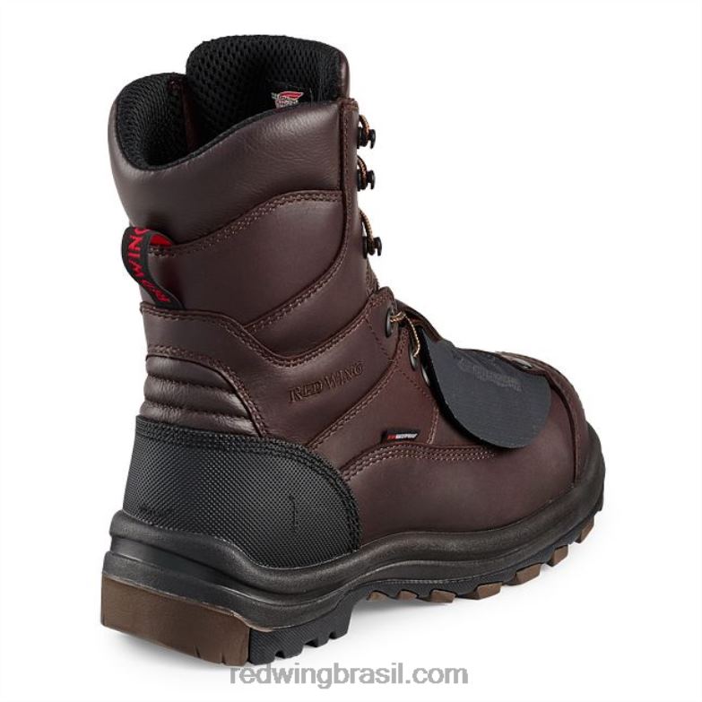 Bota de segurança masculina estilo 4404 dynaforce de 6 polegadas isolada e à prova d\água marrom DRV6096 Red Wing