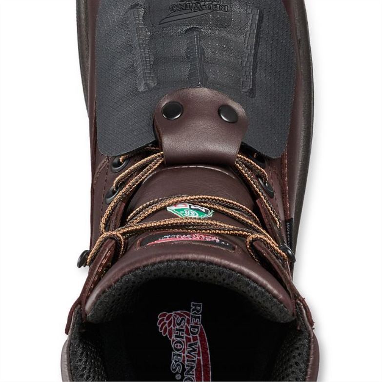 Bota de segurança masculina estilo 4404 dynaforce de 6 polegadas isolada e à prova d\água marrom DRV6096 Red Wing