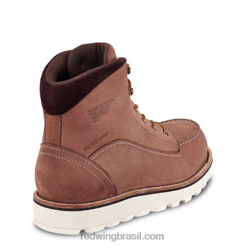 Bota feminina work - estilo 2345 tradeswoman de segurança à prova d\água de 6 polegadas tijolo DRV60159 Red Wing