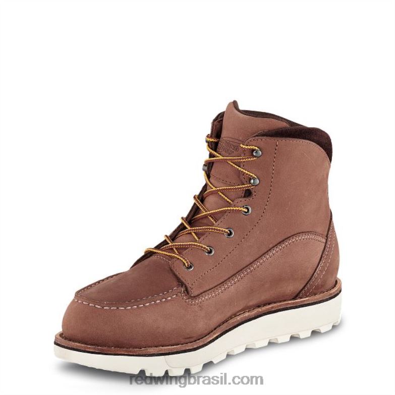 Bota feminina work - estilo 2345 tradeswoman de segurança à prova d\água de 6 polegadas tijolo DRV60159 Red Wing