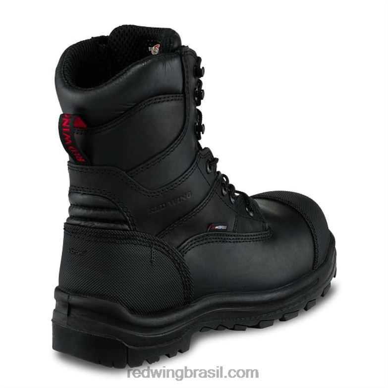 Bota masculina estilo 2260 king toe de 6 polegadas isolada e à prova d\água preto DRV6076 Red Wing