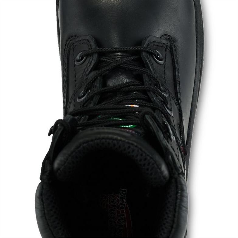 Bota masculina estilo 2260 king toe de 6 polegadas isolada e à prova d\água preto DRV6076 Red Wing