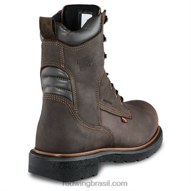 Bota masculina estilo 4420 loggermax de segurança à prova d\água de 9 polegadas marrom DRV60114 Red Wing