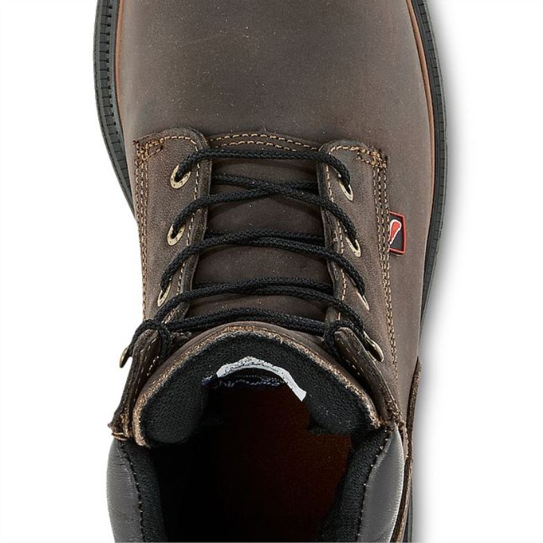 Bota masculina estilo 4420 loggermax de segurança à prova d\água de 9 polegadas marrom DRV60114 Red Wing