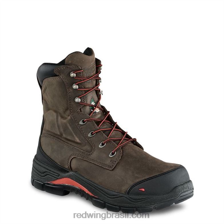 Bota masculina estilo 4441 supersola de segurança com isolamento de 11 polegadas marrom DRV60103 Red Wing