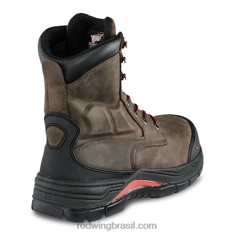 Bota masculina estilo 4441 supersola de segurança com isolamento de 11 polegadas marrom DRV60103 Red Wing