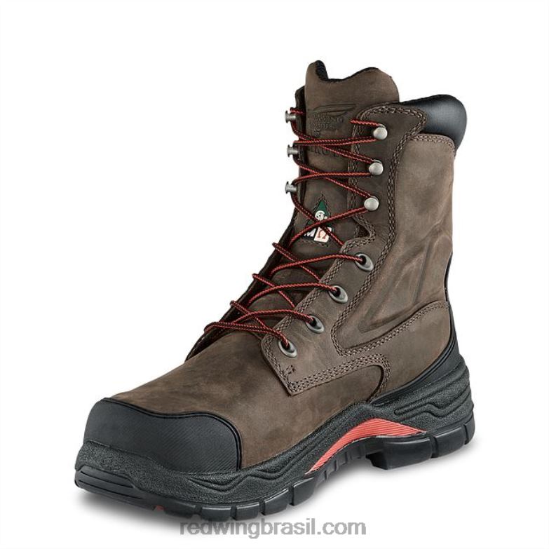 Bota masculina estilo 4441 supersola de segurança com isolamento de 11 polegadas marrom DRV60103 Red Wing