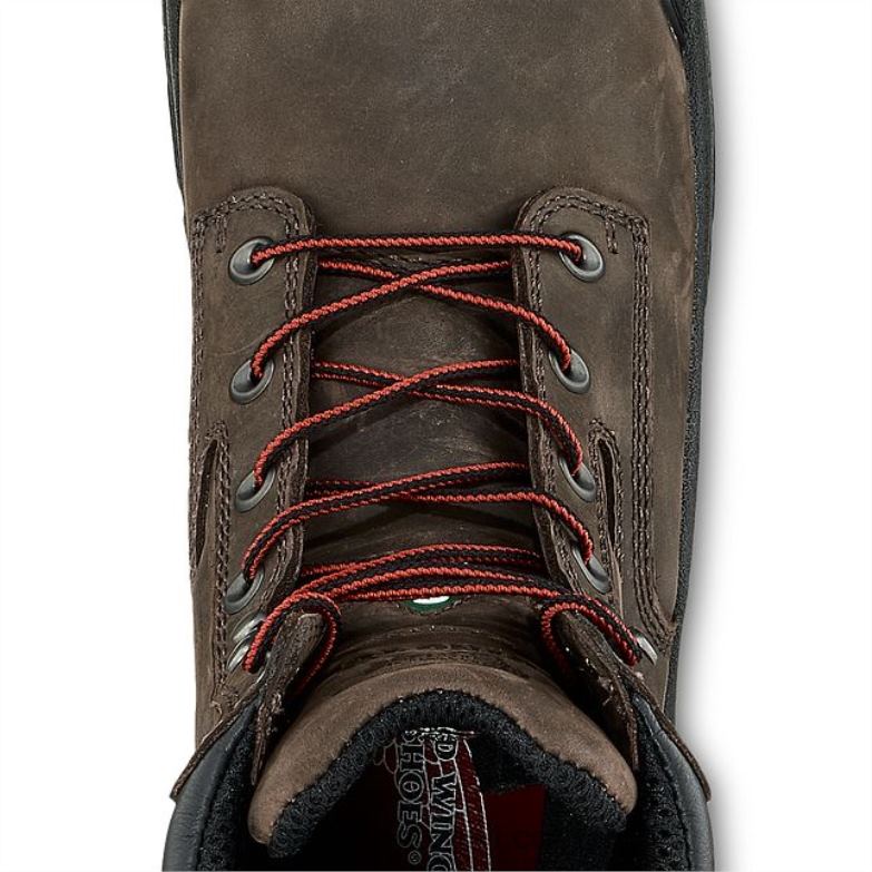 Bota masculina estilo 4441 supersola de segurança com isolamento de 11 polegadas marrom DRV60103 Red Wing