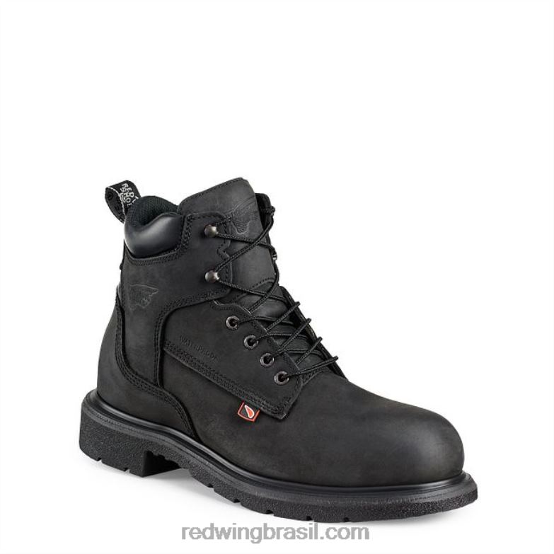 Bota masculina estilo 6670 truhiker de segurança à prova dágua de 6 polegadas para caminhada preto DRV60129 Red Wing