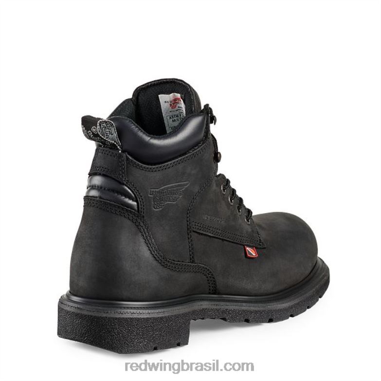 Bota masculina estilo 6670 truhiker de segurança à prova d\água de 6 polegadas para caminhada preto DRV60129 Red Wing