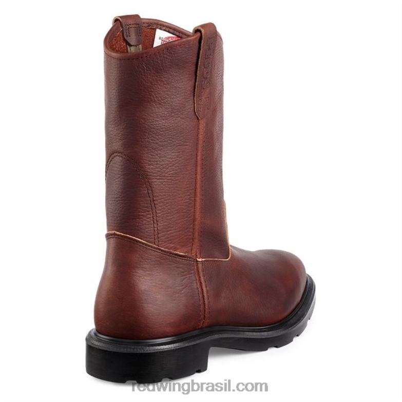 Bota masculina sem salto estilo 1105 supersola de 11 polegadas com biqueira macia marrom DRV6082 Red Wing