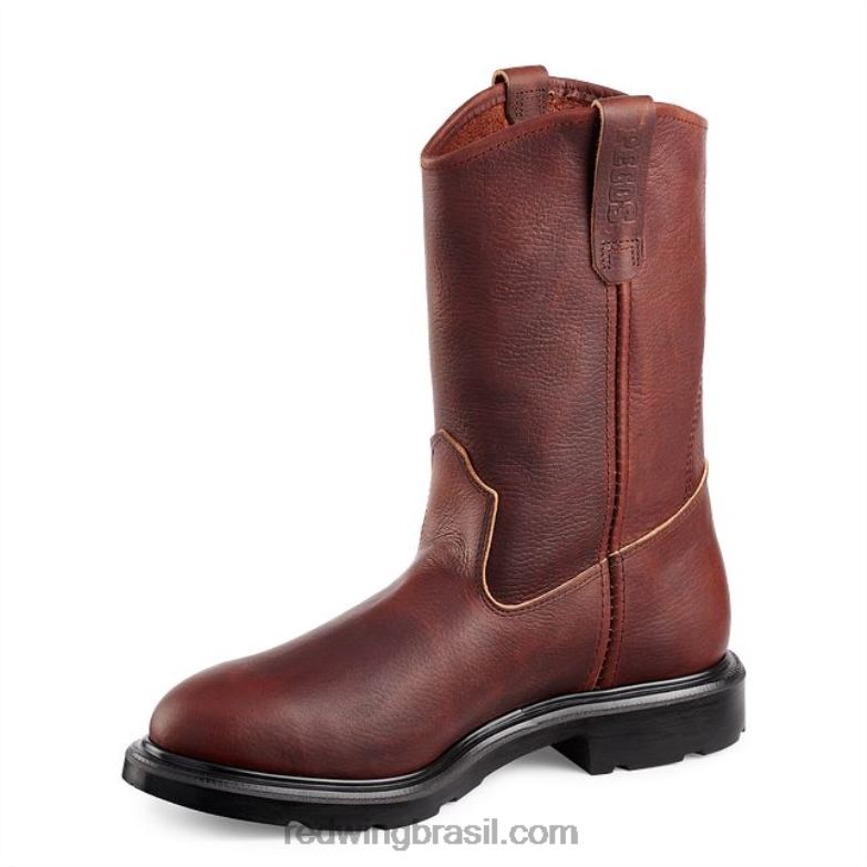 Bota masculina sem salto estilo 1105 supersola de 11 polegadas com biqueira macia marrom DRV6082 Red Wing