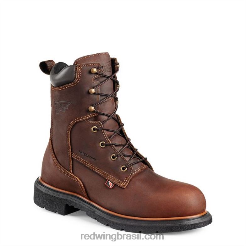 Bota masculina sem salto estilo 1132 supersola masculina de 11 polegadas marrom DRV6081 Red Wing