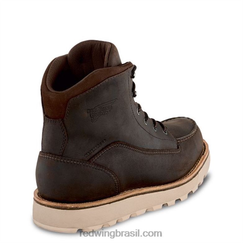 Bota masculina sem salto estilo 1155 nailseat de 11 polegadas com biqueira macia marrom DRV6093 Red Wing