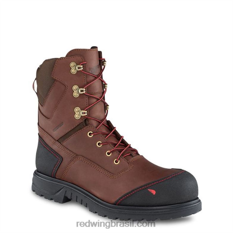 Bota metguard de segurança masculina estilo 4499 truwelt de 10 polegadas à prova dágua marrom DRV6067 Red Wing