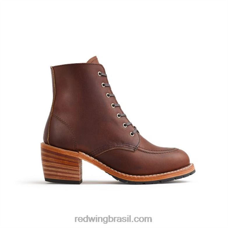 Heritage - Bota feminina clara estilo 3403 em couro acampo âmbar DRV60182 Red Wing