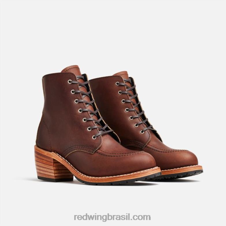 Heritage - Bota feminina clara estilo 3403 em couro acampo âmbar DRV60182 Red Wing