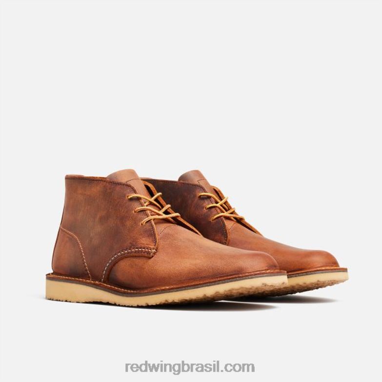 Heritage - Estilo 3311 Weeker chelsea Bota masculina de 6 polegadas em couro áspero e resistente cobre DRV60178 Red Wing