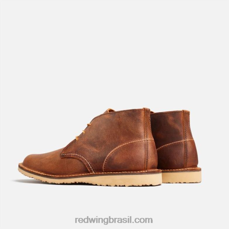Heritage - Estilo 3311 Weeker chelsea Bota masculina de 6 polegadas em couro áspero e resistente cobre DRV60178 Red Wing
