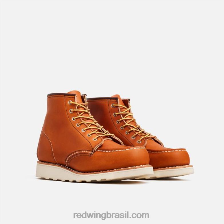 Heritage - Estilo 3373 Bota feminina clássica moc de 6 polegadas em couro border ouro DRV60187 Red Wing