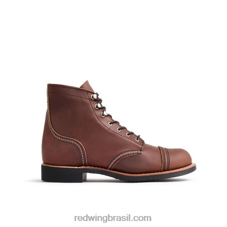 Heritage - bota feminina estilo 3366 iron ranger em couro border âmbar DRV60184 Red Wing