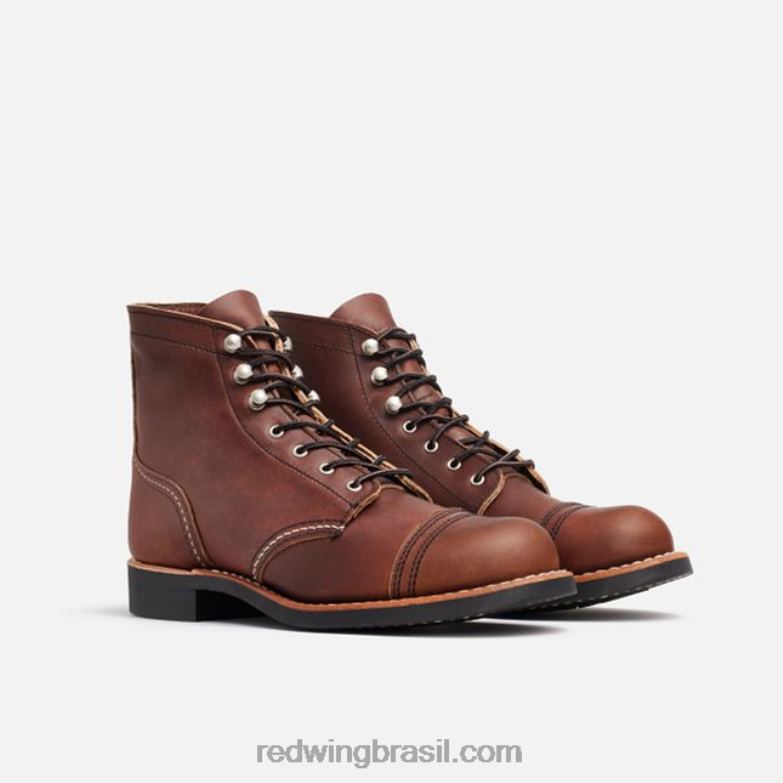 Heritage - bota feminina estilo 3366 iron ranger em couro border âmbar DRV60184 Red Wing