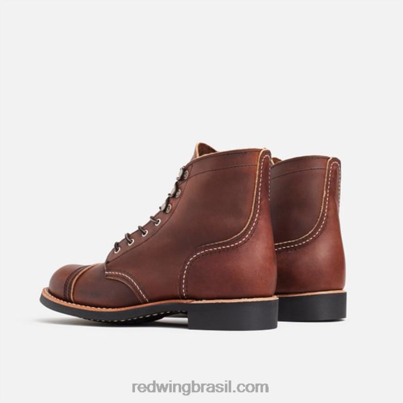 Heritage - bota feminina estilo 3366 iron ranger em couro border âmbar DRV60184 Red Wing