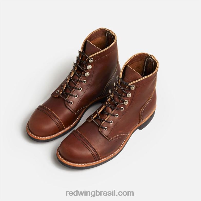 Heritage - bota feminina estilo 3366 iron ranger em couro border âmbar DRV60184 Red Wing