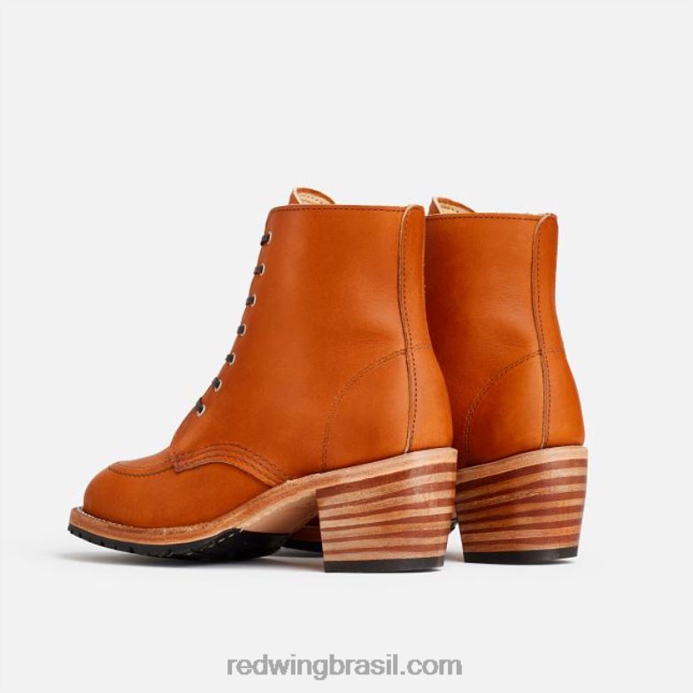 Heritage - bota feminina estilo 3405 clara com salto em couro border ouro DRV60180 Red Wing