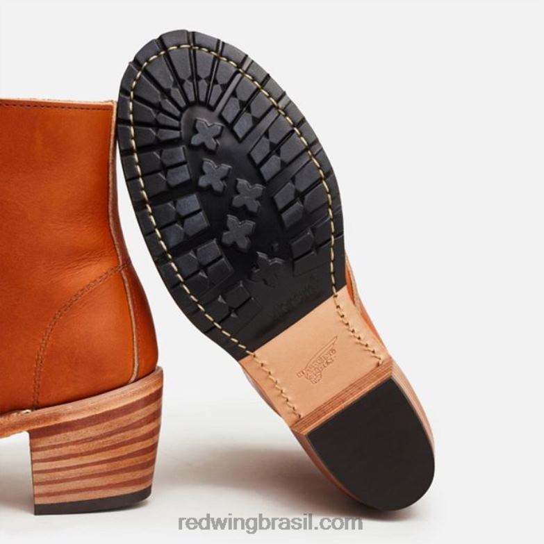 Heritage - bota feminina estilo 3405 clara com salto em couro border ouro DRV60180 Red Wing