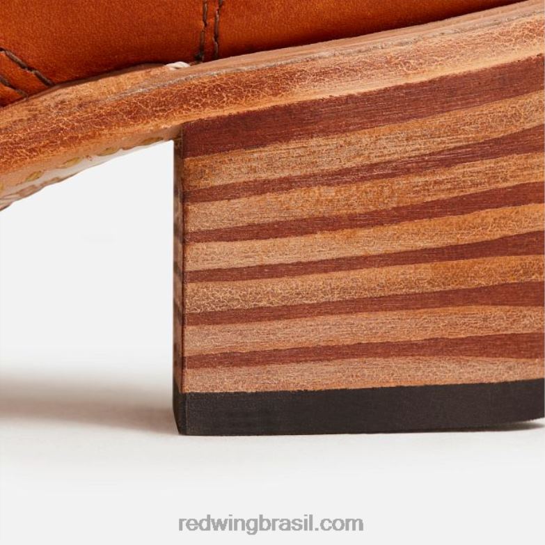 Heritage - bota feminina estilo 3405 clara com salto em couro border ouro DRV60180 Red Wing