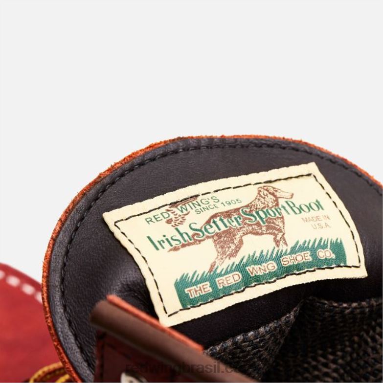 Heritage - estilo 1907 Classic Moc bota masculina de 6 polegadas em couro áspero e resistente ruivo DRV60171 Red Wing