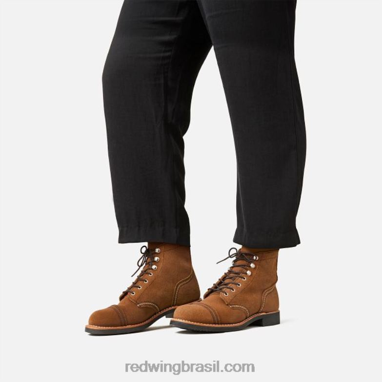 Heritage - estilo 3375 Bota feminina clássica moc de 6 polegadas em couro legado dente de alho DRV60186 Red Wing