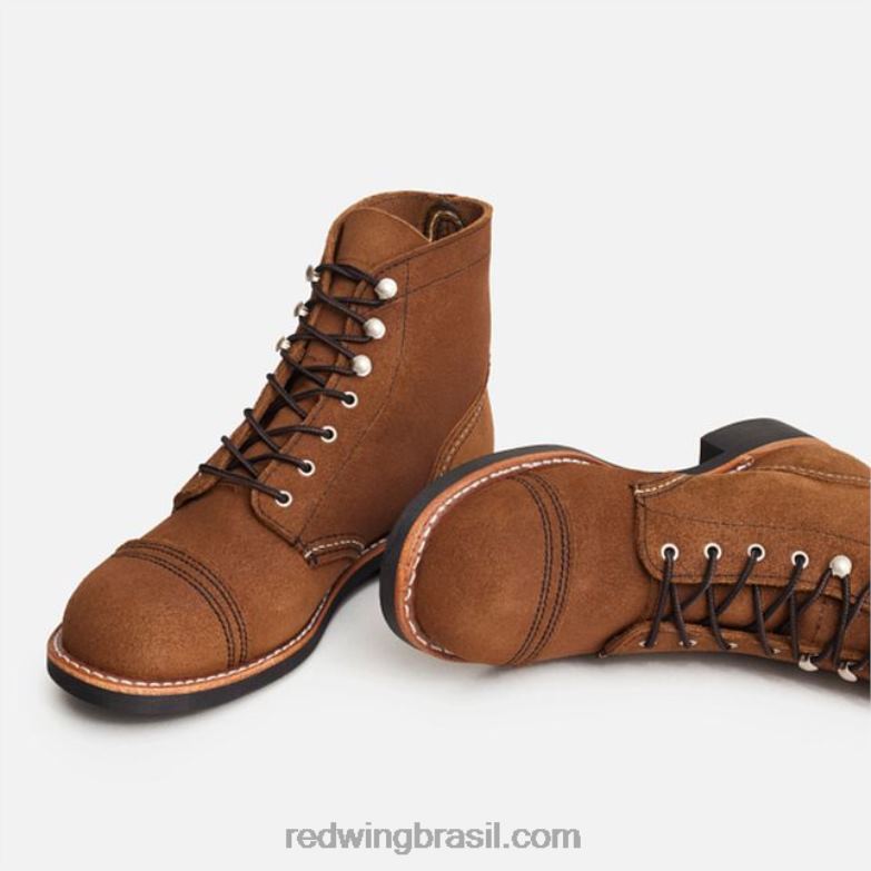 Heritage - estilo 3375 Bota feminina clássica moc de 6 polegadas em couro legado dente de alho DRV60186 Red Wing