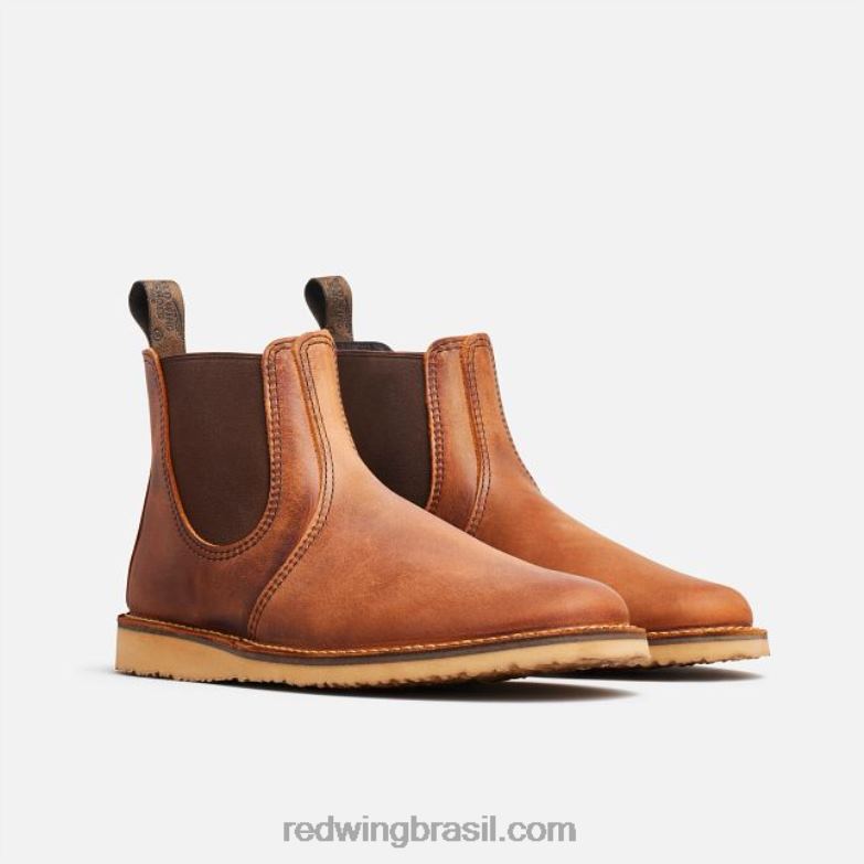 Heritage - estilo 3404 Clara Bota feminina de salto alto em couro Legacy cobre DRV60179 Red Wing