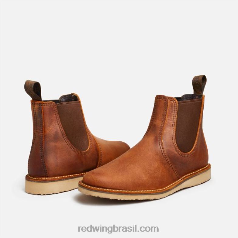 Heritage - estilo 3404 Clara Bota feminina de salto alto em couro Legacy cobre DRV60179 Red Wing