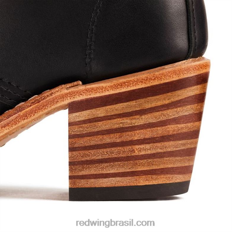 Heritage - estilo 3406 Clara bota feminina de salto alto em couro arnês preto DRV60181 Red Wing