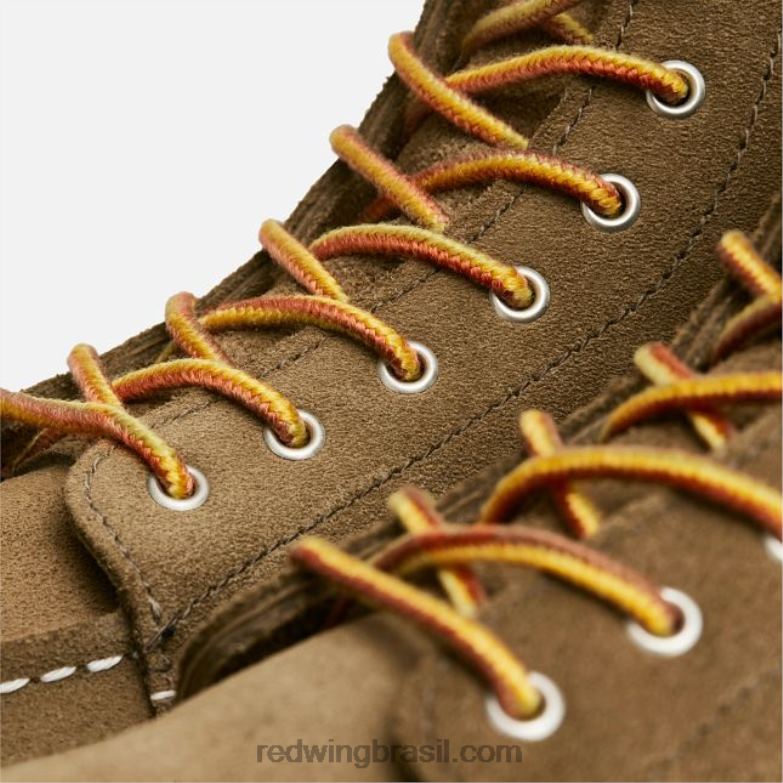 Heritage - estilo 3417 Bota feminina clássica moc de 6 polegadas em couro bluff Oliva DRV60195 Red Wing