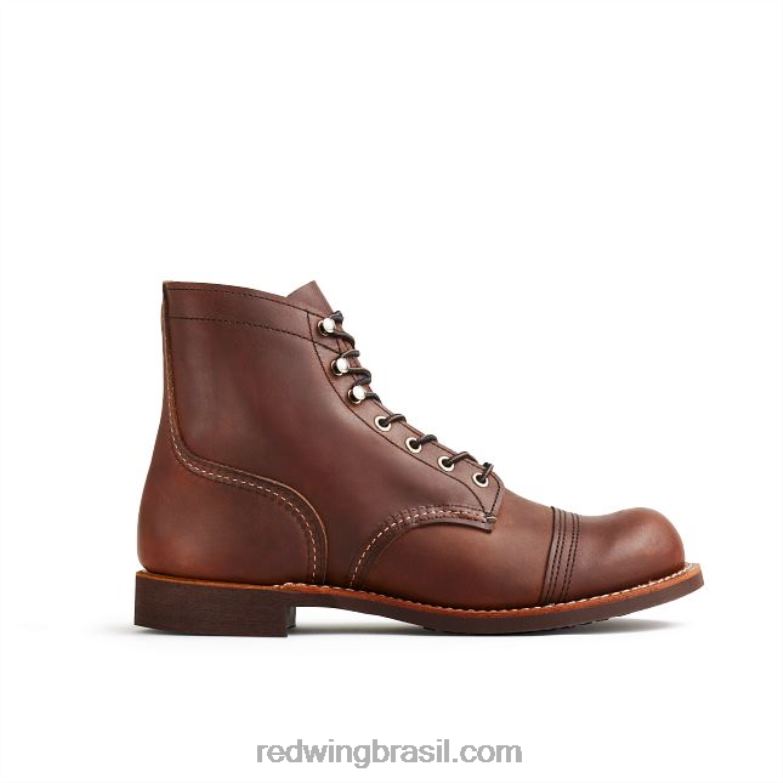 Heritage - estilo 8083 Iron Ranger bota masculina de 6 polegadas em couro muleskinner âmbar DRV60168 Red Wing