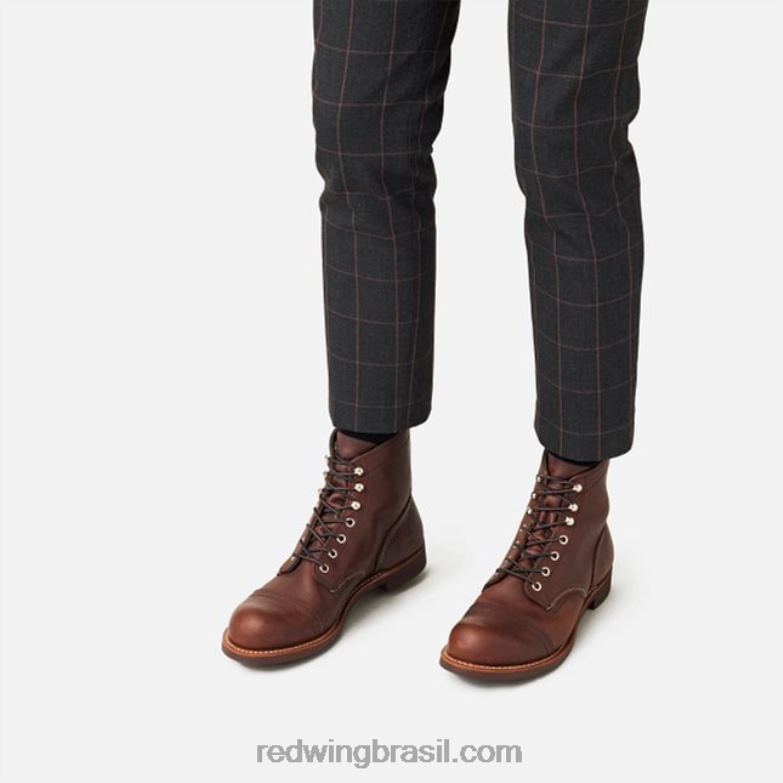 Heritage - estilo 8083 Iron Ranger bota masculina de 6 polegadas em couro muleskinner âmbar DRV60168 Red Wing