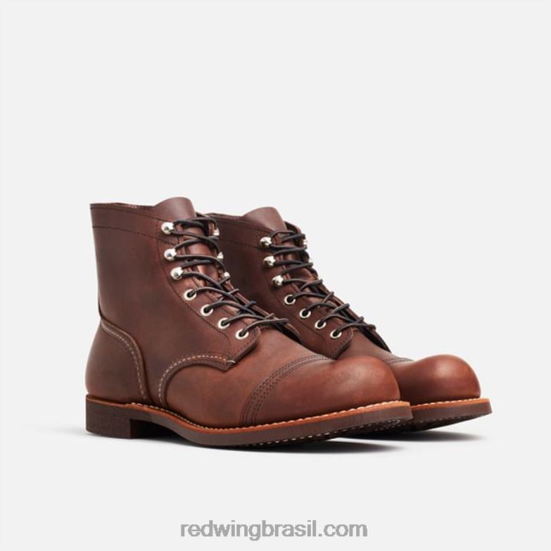 Heritage - estilo 8083 Iron Ranger bota masculina de 6 polegadas em couro muleskinner âmbar DRV60168 Red Wing