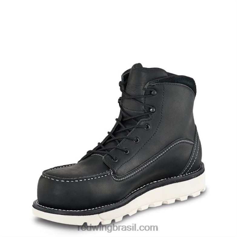 Heritage - estilo 8085 Iron Ranger bota masculina de 6 polegadas em couro áspero e resistente preto DRV60165 Red Wing