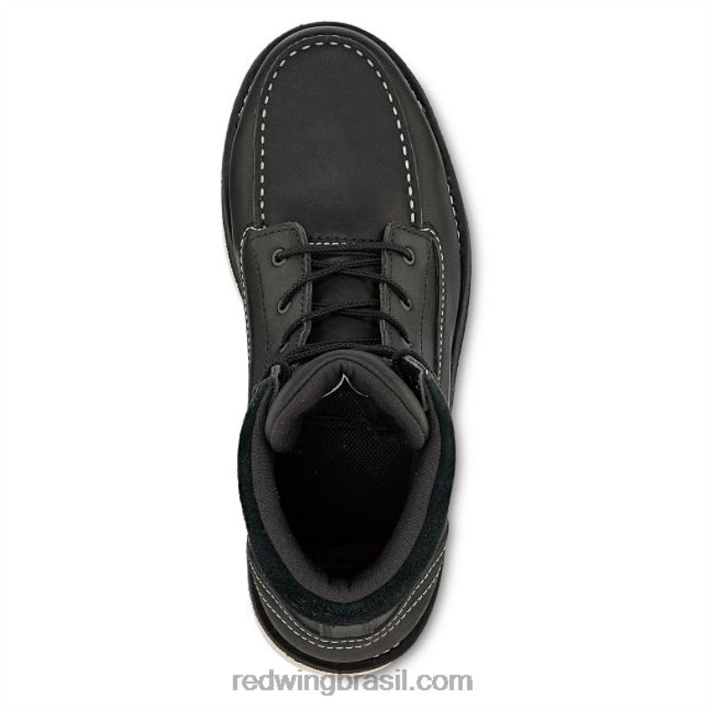 Heritage - estilo 8085 Iron Ranger bota masculina de 6 polegadas em couro áspero e resistente preto DRV60165 Red Wing