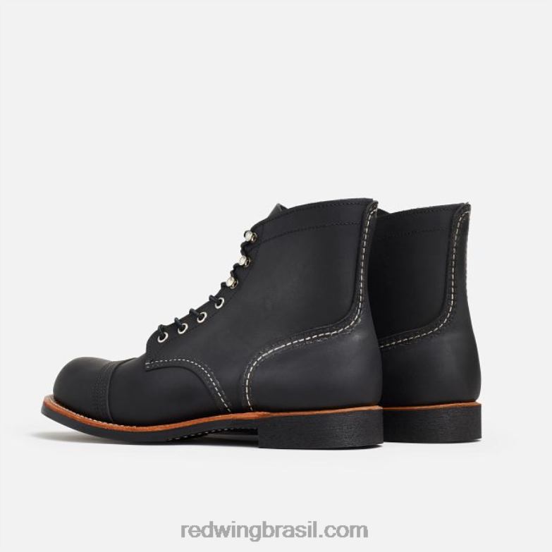 Heritage - estilo 8111 Iron Ranger bota masculina de 6 polegadas em couro arnês preto DRV60167 Red Wing