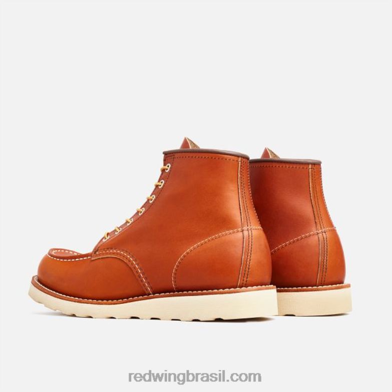Heritage - estilo 8138 Classic Moc bota masculina de 6 polegadas em couro liso oleado marrom DRV60173 Red Wing