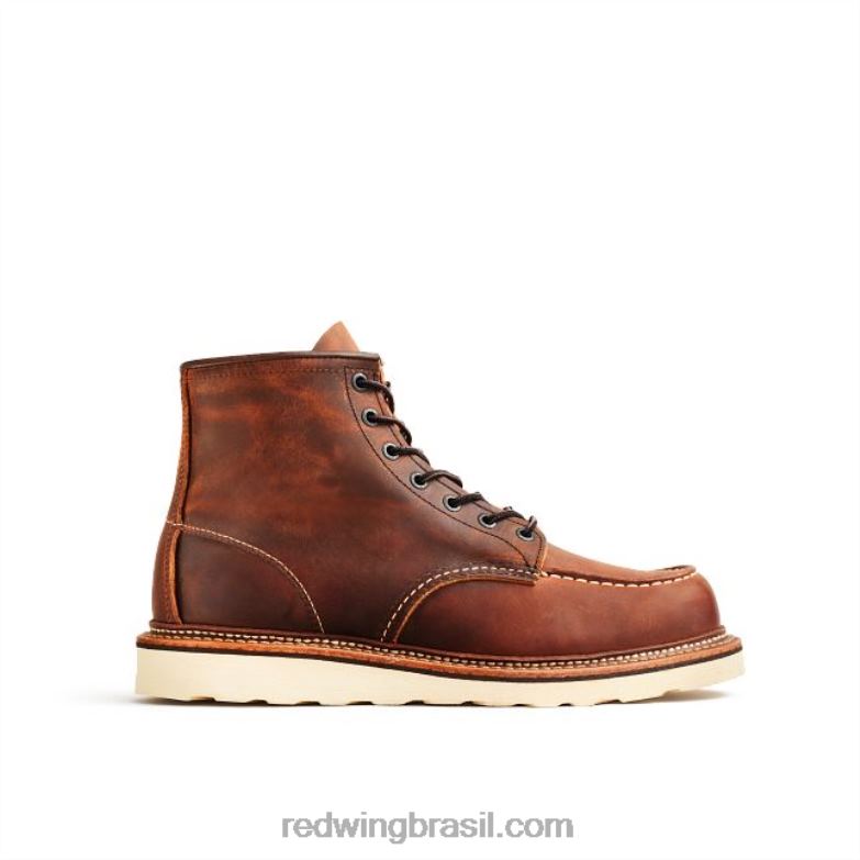 Heritage - estilo 875 Classic Moc bota masculina de 6 polegadas em couro legado cobre DRV60172 Red Wing